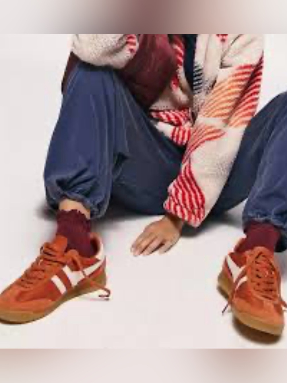 Anthropologie Gola Tornado Sneakers in moody orange/off white